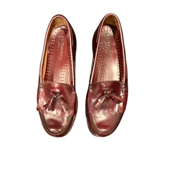 Mens G.H. Bass & Co. Brown Leather Slip on Tassel Loafers Sz 8D. Preowned.‎ - Picture 1 of 9